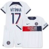 Virallinen Fanipaita + Shortsit Paris Saint-Germain Vitinha 17 Vieraspelipaita 2023-24 - Lasten